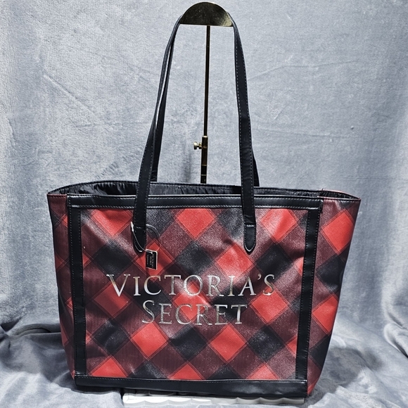VICTORIA'S SECRET | BUFFALO PLAID LARGE TOTE BAG - NWT! - Picture 2 of 7